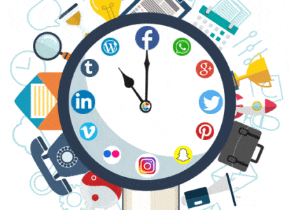 social media clock