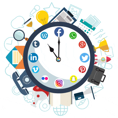 social media clock
